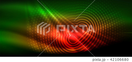 Neon glowing wave, magic energy and light motion background. Wallpaper template, hi-tech future Neon glowing wave, magic energy and light motion background. Wallpaper template, hi-tech future 42106680