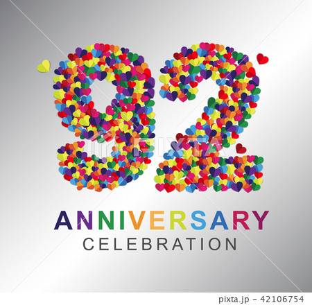 92 years anniversary paper hearts origami paper.  42106754