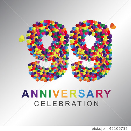 99 years anniversary paper hearts origami paper. 99 years anniversary paper hearts origami paper. 42106755