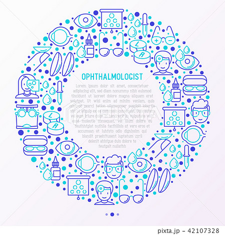 Ophthalmologist concept in circle Ophthalmologist concept in circle 42107328