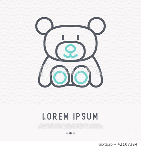 Teddy bear thin line icon 42107334