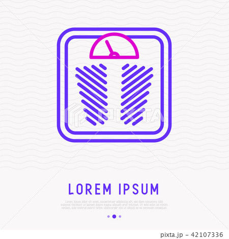 Weight scales thin line icon 42107336