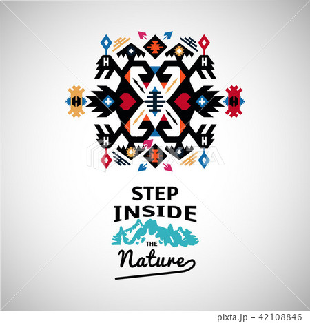Vector colorful decorative element on native ethnic style Vector colorful decorative element on native ethnic style 42108846