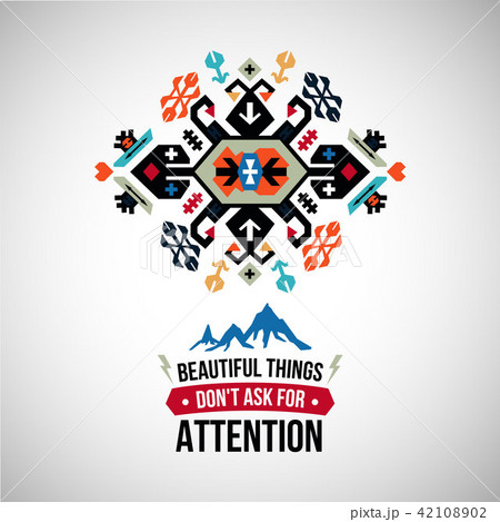 Vector colorful decorative element on native ethnic style 42108902