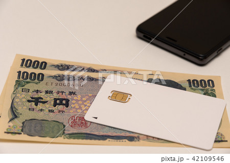 SIMカード スマホ 千円札 SIMカード スマホ 千円札 42109546