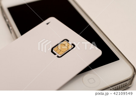 SIMカード　スマホ　千円札 42109549