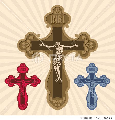 The cross with the crucifixion of the Lord Jesus The cross with the crucifixion of the Lord Jesus 42110233