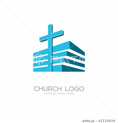 Church logo. Christian symbols. The Cross of Jesus Church logo. Christian symbols. The Cross of Jesus 42110834