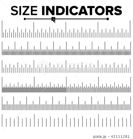 Size Indicator Set Vector. Ruler Scale Distances. Graduation. Size Indicator Units. Centimeter And Size Indicator Set Vector. Ruler Scale Distances. Graduation. Size Indicator Units. Centimeter And 42111281