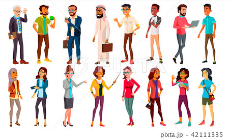 Multinational People Set Vector. Different Ages. Men, Women. Professional Character. Working People 42111335