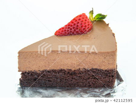 piece of chocolate cake of two layers 42112595