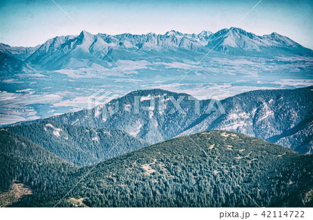 High Tatras mountains from Low Tatras, filter High Tatras mountains from Low Tatras, filter 42114722