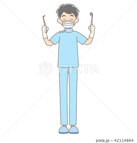 歯医者_全身_笑顏_男性 42114864