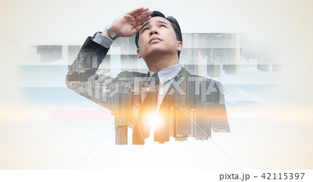 Double exposure - Business Leader Vision 42115397
