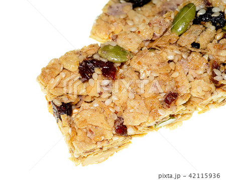 grains and fruits cereal bar. 42115936