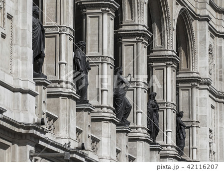 The statues on the facade of the theater in Vienna The statues on the facade of the theater in Vienna 42116207
