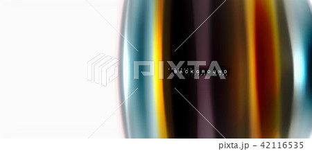 Fluid liquid mixing colors concept on light grey background, curve flow, trendy abstract layout 42116535