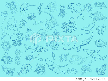 sea life animals background pattern sea life animals background pattern 42117087