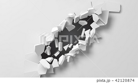 vector illustration of exploding wall with free area on center for any object or background vector illustration of exploding wall with free area on center for any object or background 42120874