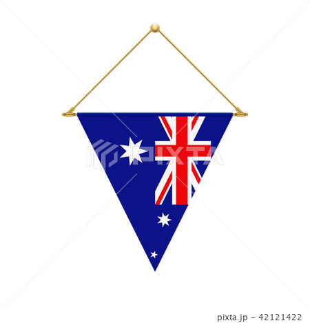 Australian triangle flag hanging, vector Australian triangle flag hanging, vector 42121422