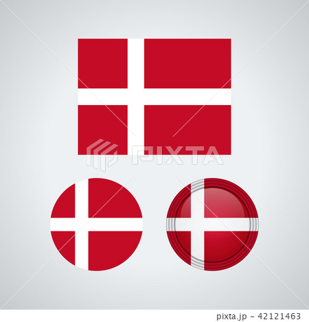 Danish trio flags, vector illustrationのイラスト素材 [42121463] - PIXTA