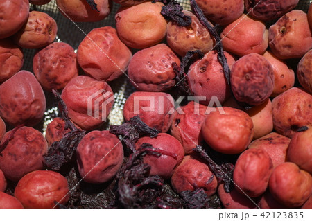 梅干しの天日干し 42123835