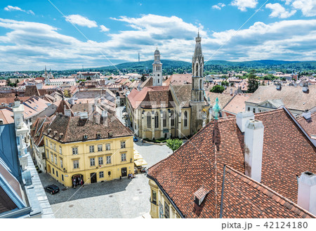 Main square from Fire tower, Sopron, Hungary 42124180