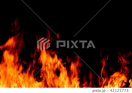 Fire on black background Fire on black background 42125773