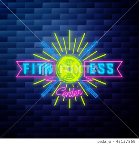 Vintage fitness, gym emblem Vintage fitness, gym emblem 42127869