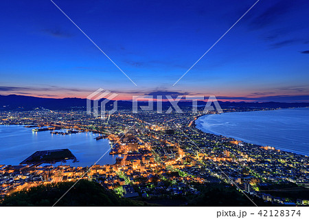 函館_世界三大夜景_夜明け 42128374
