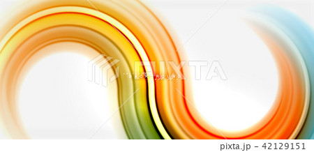 Rainbow fluid color line abstract background - swirl and circles, twisted liquid colours design Rainbow fluid color line abstract background - swirl and circles, twisted liquid colours design 42129151