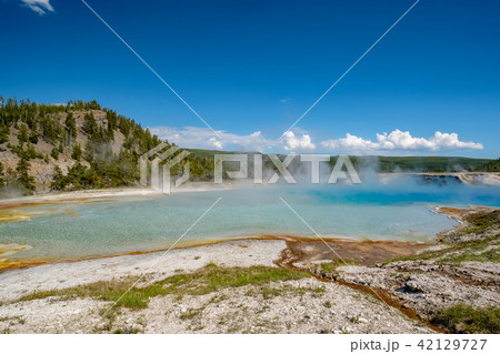 Hot thermal spring in Yellowstone 42129727
