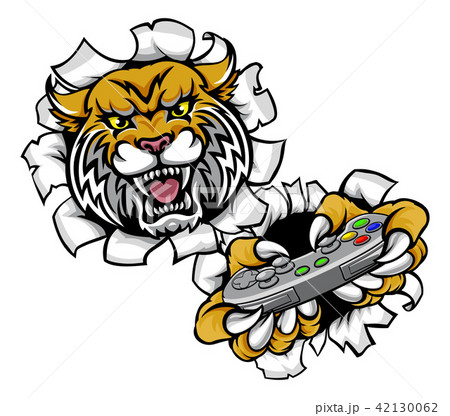 Wildcat Bobcat Esports Gamer Mascot 42130062