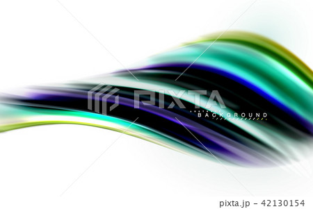 Fluid liquid mixing colors concept on light grey background, wave and swirl curve flow line, trendy Fluid liquid mixing colors concept on light grey background, wave and swirl curve flow line, trendy 42130154