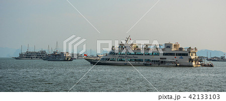 Cruise ships on blue sea 42133103