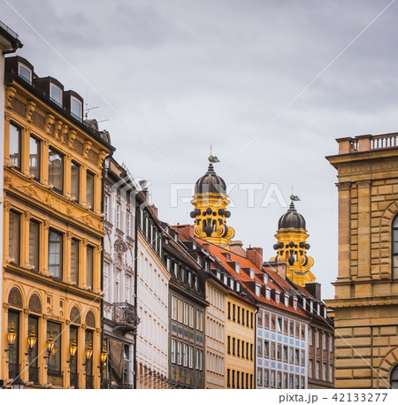 Street in Munich old town near St. Michael's Church Street in Munich old town near St. Michael's Church 42133277