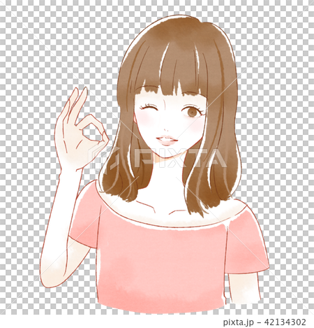 了解 OK 女性 イラスト 了解 OK 女性 イラスト 42134302