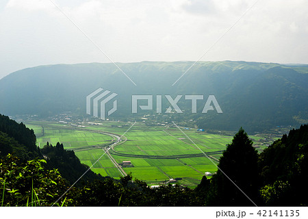 城山展望所から雄大な阿蘇外輪山を望む。 42141135