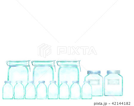 ガラス瓶のイラスト素材