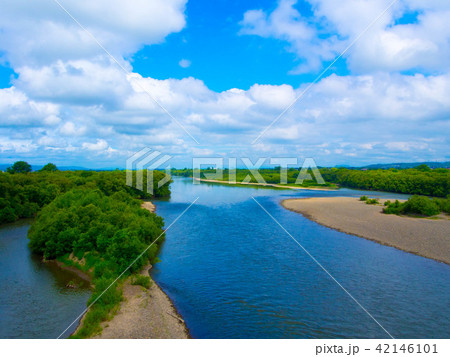 夏の石狩川 夏の石狩川 42146101