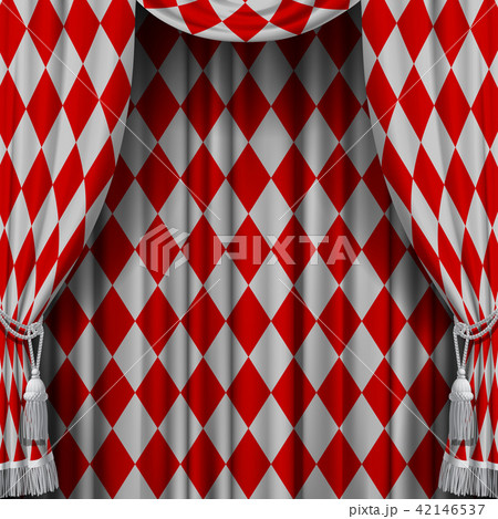 Red and white vintage rhomboids background Red and white vintage rhomboids background 42146537