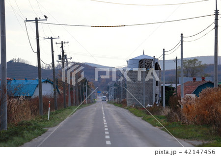 北海道 オホーツク地方 牧場のある風景 北海道 オホーツク地方 牧場のある風景 42147456