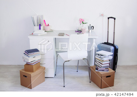 stationery room, table with stationery. back  42147494