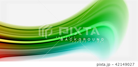 Rainbow fluid colors abstract background twisted liquid design, colorful marble or plastic wavy 42149027