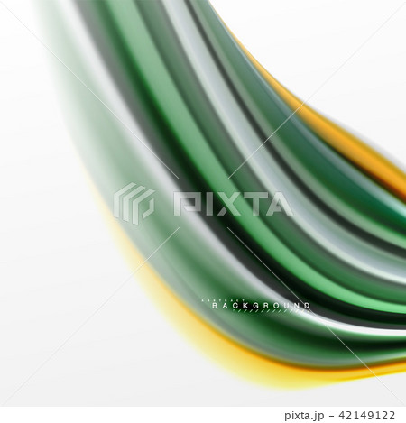 Fluid liquid mixing colors concept on light grey background, curve flow, trendy abstract layout Fluid liquid mixing colors concept on light grey background, curve flow, trendy abstract layout 42149122