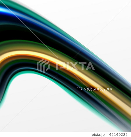 Fluid liquid mixing colors concept on light grey background, curve flow, trendy abstract layout Fluid liquid mixing colors concept on light grey background, curve flow, trendy abstract layout 42149222