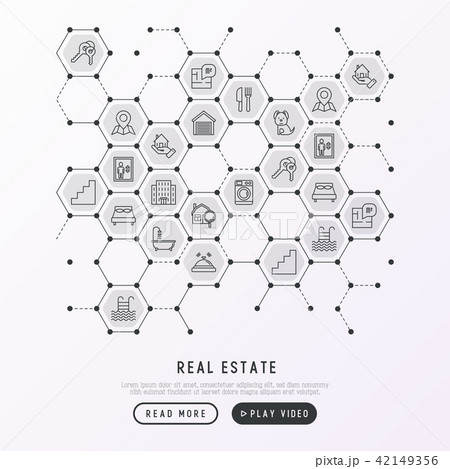 Real estate concept in honeycombs 42149356