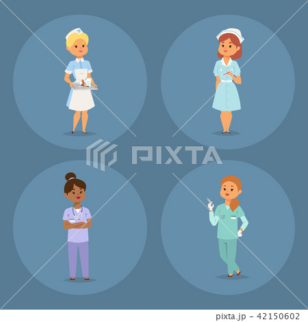 Doctor nurse character vector medical woman staff flat design hospital team people doctorate Doctor nurse character vector medical woman staff flat design hospital team people doctorate 42150602