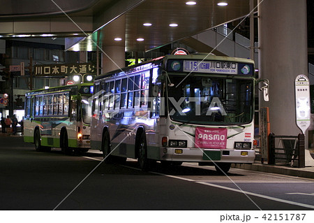国際興業バス 引退末期の旧塗装 キュービック の写真素材
