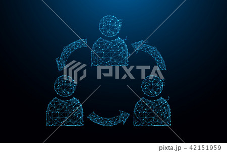 User group icons form lines and particle style User group icons form lines and particle style 42151959